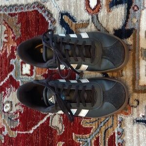 Black leather Adidas